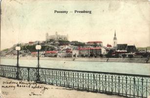 Pozsony, Bratislava; látkép a várral / general view with the castle (EK)