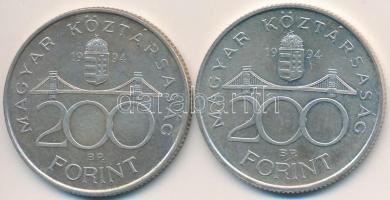 1994. 200Ft Ag "Deák" (2x) T:2