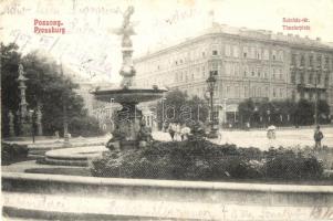 Pozsony, Bratislava; Színház tér / square (EB)