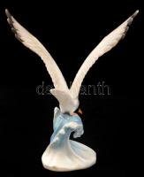 Herendi sirály, kézzel festett, jelzett, hibátlan, m:27 cm,  h:23,5 cm