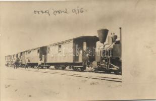 1916 Hrubieszow, postavonat, K.u.K. katonák, I. világháború / Post Train, Austro-Hungarian soldiers, WWI