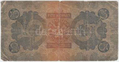 Csehszlovákia 1921. 5K T:III- 
Czechoslovakia 1921. 5 Korun C:VG