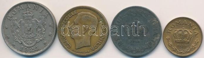 Románia 1924. 2L Cu-Ni + 1930. 10L Ni-sárgaréz + 1939. 1L Ni-sárgaréz + 1942. 5L Zn T:2,2-
Romania ...