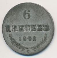 Ausztria / cseh verdejel 1848C 6kr Ag "Ferenc József" Prága T:2- patina
Austria / Czech m...