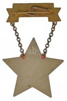 ~1950. "Kiváló Dolgozó" Rákosi-címeres zománcozott fém kitüntetés dísztokban T:2