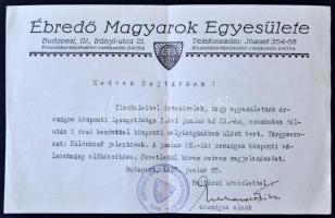 1927 Az Ébredő Magyarok Egyesületének meghvója