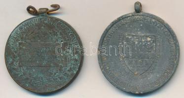 1898. "Jubileumi Emlékérem Fegyveres Erő Számára" Br kitüntetés mellszalag és függesztőkar...