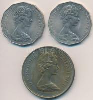 Nagy-Britannia 1972. 25P &quot;Erzsébet és Fülöp&quot; + Ausztrália 1977. 50c &quot;Ezüst jubileum&quot; (2x) T:2 Great Britain 1972. 25 Pence &quot;Elizabeth and Philip&quot; + Australia 1977. 50 Cents &quot;Silver Jubilee&quot; (2x) C:XF