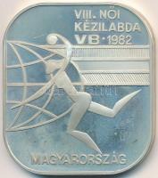 1982. "VIII. Női Kézilabda VB - Magyarország" Ag emlékérem eredeti tokban tanúsítvánnyal (25g/0.800/35x40mm) T:PP