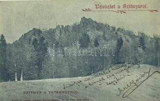 Szitnya Sitno Tatárrét; Selmecbánya / Banska Stiavnica. Kiadó Joerges 27. (kis szakadás / small tear)