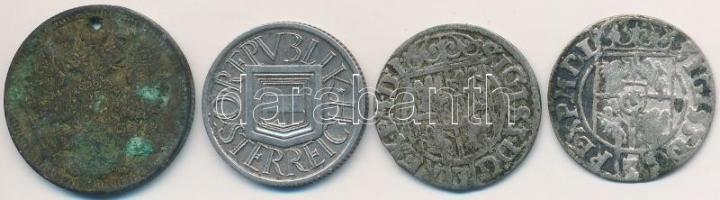 4db-os vegyes kis ezüstpénz tétel, közte Ausztria 1925. 1/2Sch Ag, Orosz Birodalom 1913. 20k Ag T:2,...