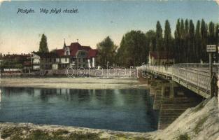 Piest'any, river, bridge, Pöstyén, Vág folyó részlet; Dohány nagyáruda kiadása