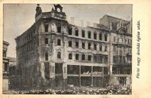Budapest VI. Párizsi Nagy Áruház leégése után, tűzvész után (EK)