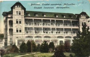 Budakeszi - 2 db régi képeslap, Erzsébet szanatórium, Virágvölgy, vegyes minőség
