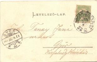 Pécs, Magyar Nemzeti Színház, kiadja Günsberger Lajos, '32. sz. mozgóposta' pecsételéssel