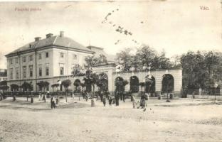 4 db RÉGI, fekete-fehér városképes képeslap, magyar városok: Vác, Szerencs, Békéscsaba, Kiskunfélegy...