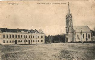 4 db RÉGI, fekete-fehér és színes városképes képeslap, magyar városok: Sopron, Balassagyarmat, Sáros...