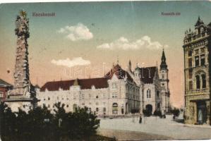 5 db RÉGI, fekete-fehér és színes városképes képeslap, magyar városok: Balaton, Kalocsa, Tihany, Kec...