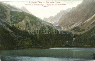 11 db RÉGI, színes városképes képeslap a Tátrából, többek között Alsó-Tátrafüred, Poprád tó és Tátra...