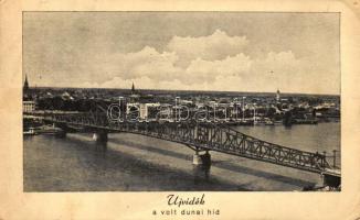 Újvidék, Novi Sad; A volt dunai híd / old bridge (16,1 cm x 10 cm) (EB)