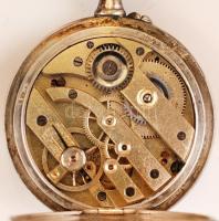 Ezüst(Ag)  zsebóra, jelzett, működik, bruttó: 61,8 gr., d:4,5 cm / Silver pocket watch, br: 61,8 g