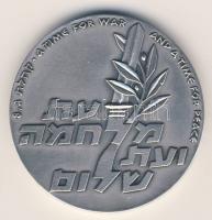 Izrael 1966. "Béke" Ag emlékérem 49,5g, tokban T:2