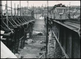 cca 1965 Budapest, Budafok, 43A jelzésű villamos, 13x18 cm