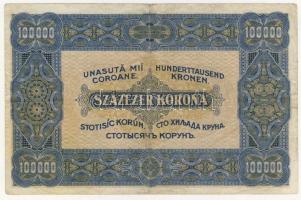 1923. 100.000K "Orell Füssli" T:II/III+