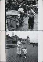 cca 1935 Békéscsabai életképek, Thöresz Dezső (1902-1963) hagyatékában őrzött 7 db negatív modern nagyítása 18x13 cm-es fotópapírra