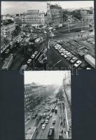 1977. november 14. Budapest, Marx tér a felbontás és átépítés előtti állapotában, 11 db helyszíni fo...