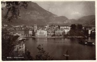 Riva del Garda, Panorama / general view, clock tower, Hotel Bellevue (EK)