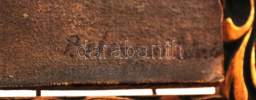 Beleznai jelzéssel: Vitorlások. Olaj, karton, keretben, 20×15 cm