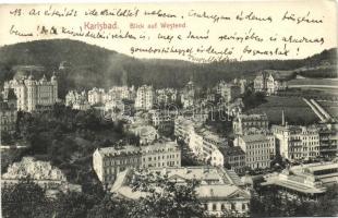 Karlovy Vary, Karlsbad; Blick auf Westend / view from the west (EK)
