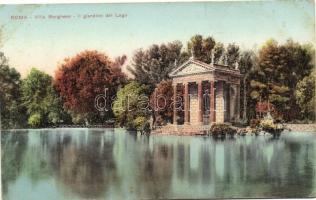 Rome, Roma; Villa Borghese - Il giardino del Lago / the garden and lake, Temple of Aesculapius (EK)