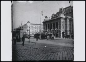 cca 1930 Régi villamos, korabeli negatívról készült modern nagyítás 13x18 cm-es fotópapírra