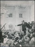 Vlagyimir Szerov: Lenin kikiáltja a Szovjet hatalmat, fotó, 23x17cm