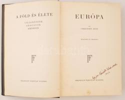 Cholnoky Jenő: A Föld és élete I-V. kötet.Gazdag képanyaggal. Egységes, kissé kopottas kiadói egészv...