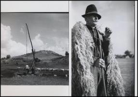 cca 1960 Kecskemét és Bugac környéki pásztorok, kondások, gulyások, Medgyesi László kecskeméti fotóm...