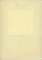Kós Károly (1883-1977): Brassó. Színes linómetszet, papír, jelzetlen, hátulján feliratozva, papírra ...
