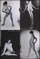 cca 1970 Időpontok, helyszínek, szituációk keveredése, 12 db korabeli negatívról készült modern nagy...