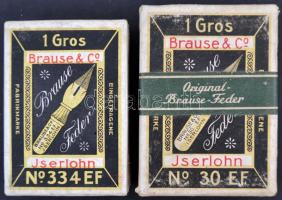 Számolatlan sok írótoll-hegy 2 dobozban Brause -Feder (Iserlohn)