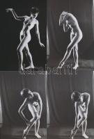 cca 1975 Lágy zene szólt, 9 db korabeli negatívról készült modern nagyítások, 15x10 cm / 9 erotic photos, 15x10 cm