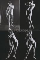 cca 1975 Lágy zene szólt, 9 db korabeli negatívról készült modern nagyítások, 15x10 cm / 9 erotic ph...