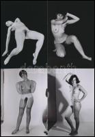 cca 1973 A negatívtár rejtett kincsei, 13 db korabeli negatívról készült modern nagyítások, 13x9 cm / 13 erotic photos, 13x9 cm