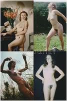 cca 1979 Feminin finomságok, 13 db korabeli negatívról készült modern nagyítások, 15x10 cm / 13 erotic photos, 15x10 cm