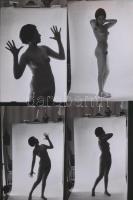 cca 1975 Fotósorozat a szomszéd lányról, finoman erotikus fényképek, 13 db korabeli negatívról készü...