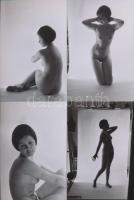 cca 1975 Fotósorozat a szomszéd lányról, finoman erotikus fényképek, 13 db korabeli negatívról készü...