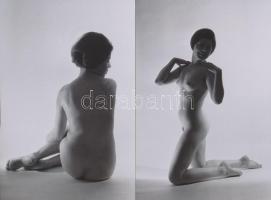 cca 1975 Fotósorozat a szomszéd lányról, finoman erotikus fényképek, 13 db korabeli negatívról készü...