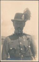 cca 1930 Magyar csendőr fotólap / Hungarian gendarme