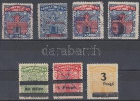 1910-1945 10 db Szombathely városi illetékbélyeg (~52.000)